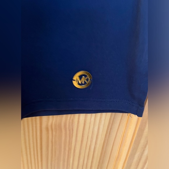 Navy Blue, Dress Shirt, Open Shoulders, Micheal Kors, Blouse - Picture 2 of 4